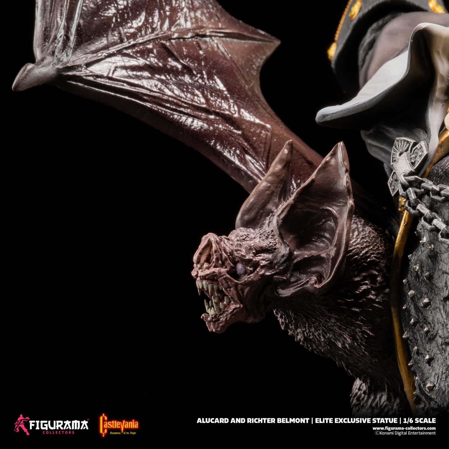 Castlevania Figurama Alucard and Richter statue - full diorama view