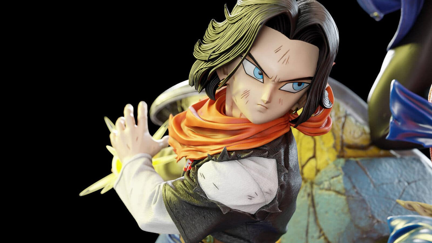 Dragon Ball - Future Gohan vs Android 17 & Android 18