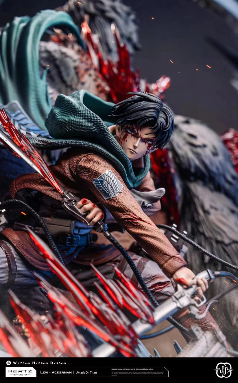 ATTACK ON TITAN - Hertz Studio Levi VS Beast Titan