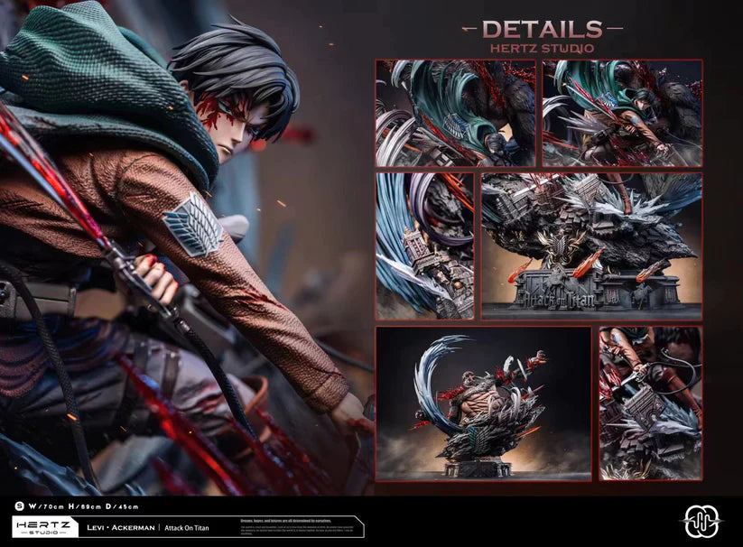 ATTACK ON TITAN - Hertz Studio Levi VS Beast Titan
