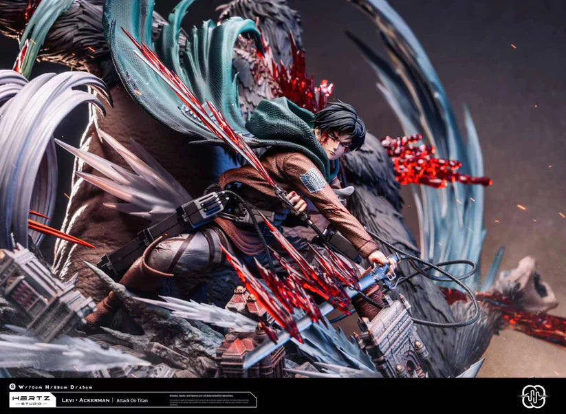 ATTACK ON TITAN - Hertz Studio Levi VS Beast Titan