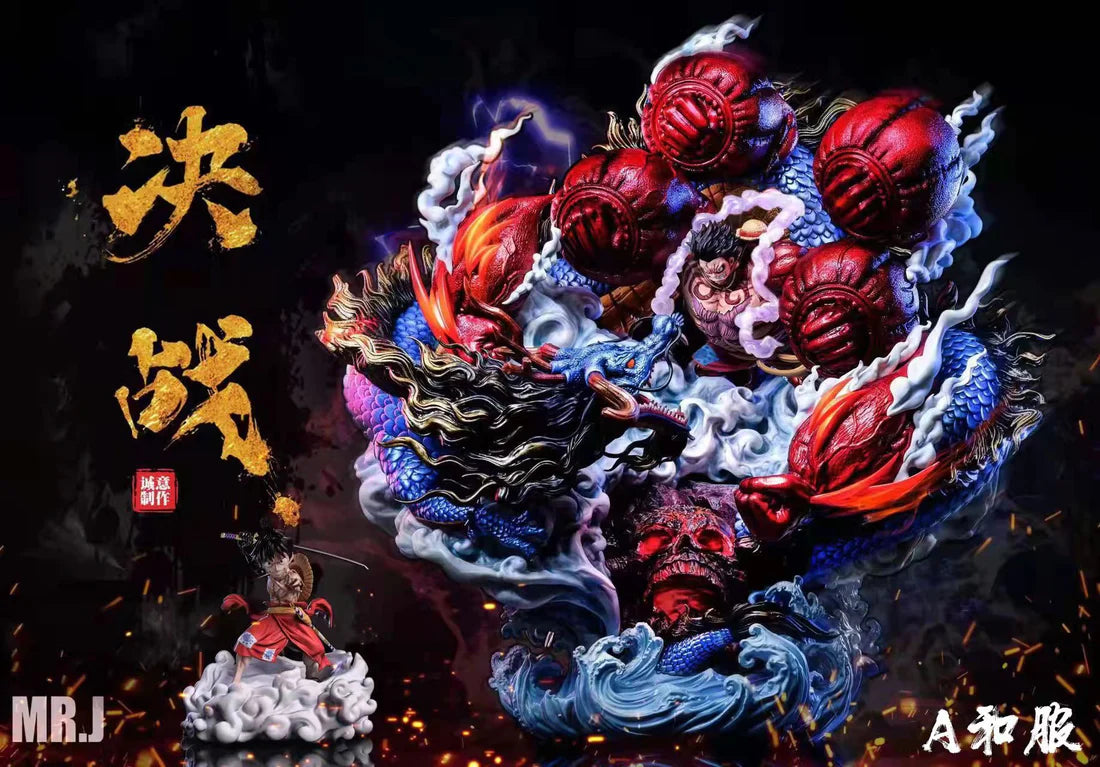 One Piece - MR.J Studio One Piece Gear 4 Luffy Vs Dragon Form Kaido