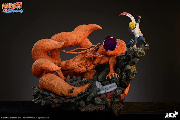 Naruto - HEX Collectibles Studio Namikaze Minato VS Nine Tails Kurama