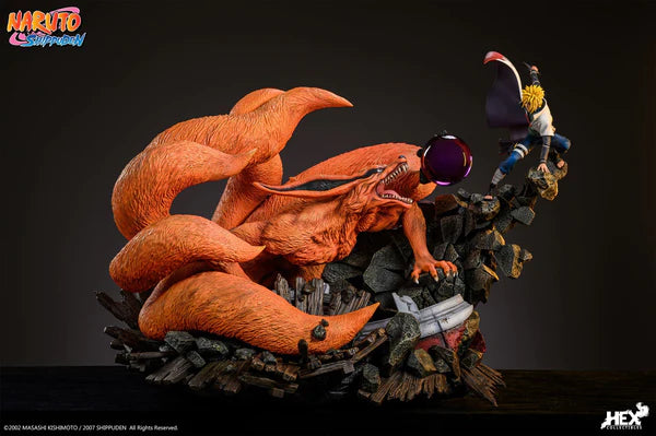 Naruto - HEX Collectibles Studio Namikaze Minato VS Nine Tails Kurama