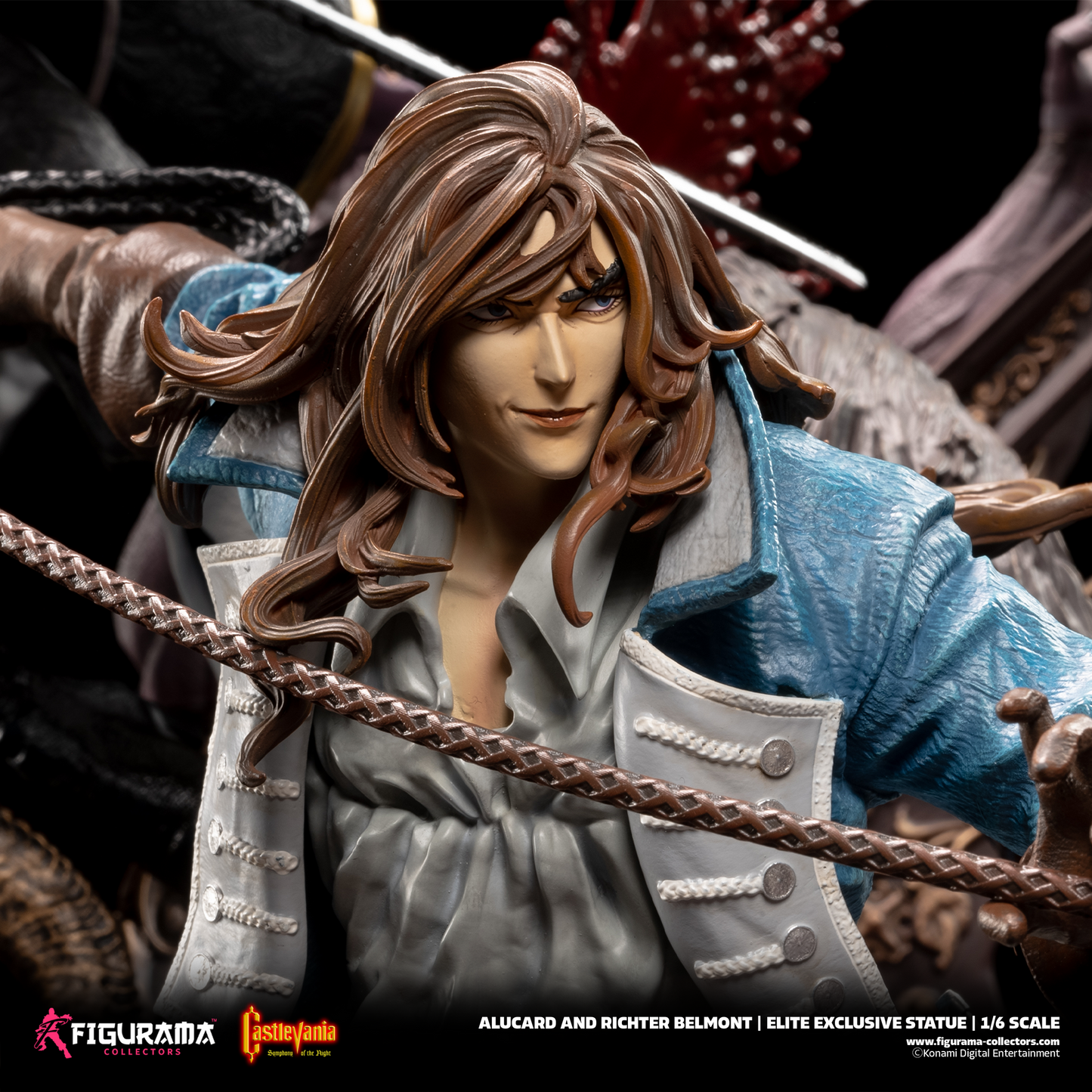 Castlevania Figurama Alucard and Richter statue - Richter Belmont detail