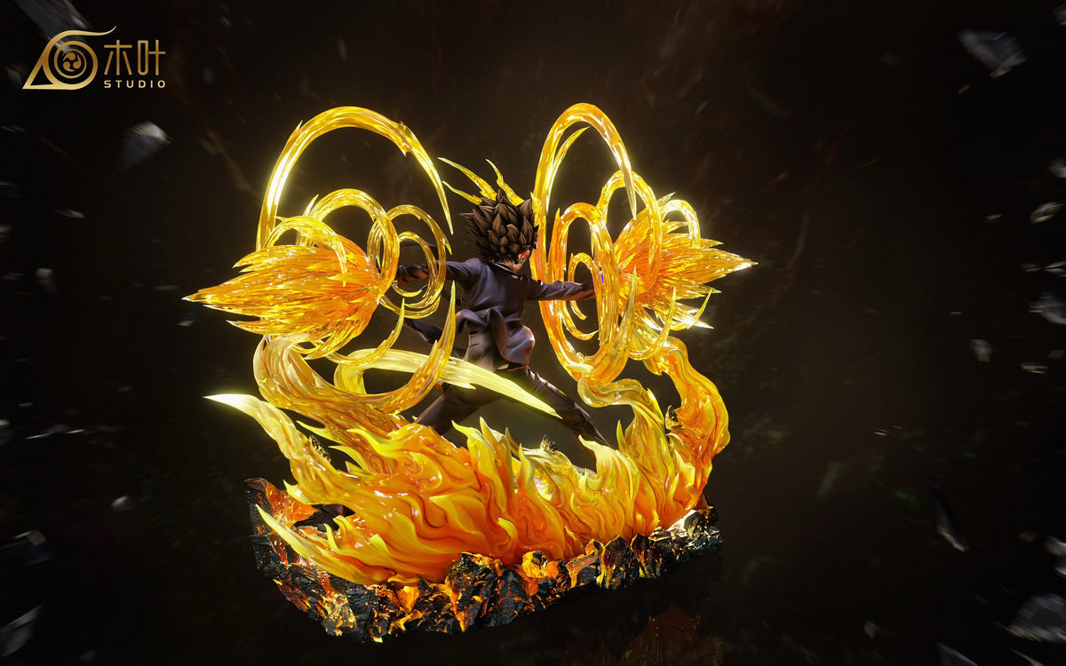 Tsunayoshi Sawada statue top view of the flame base