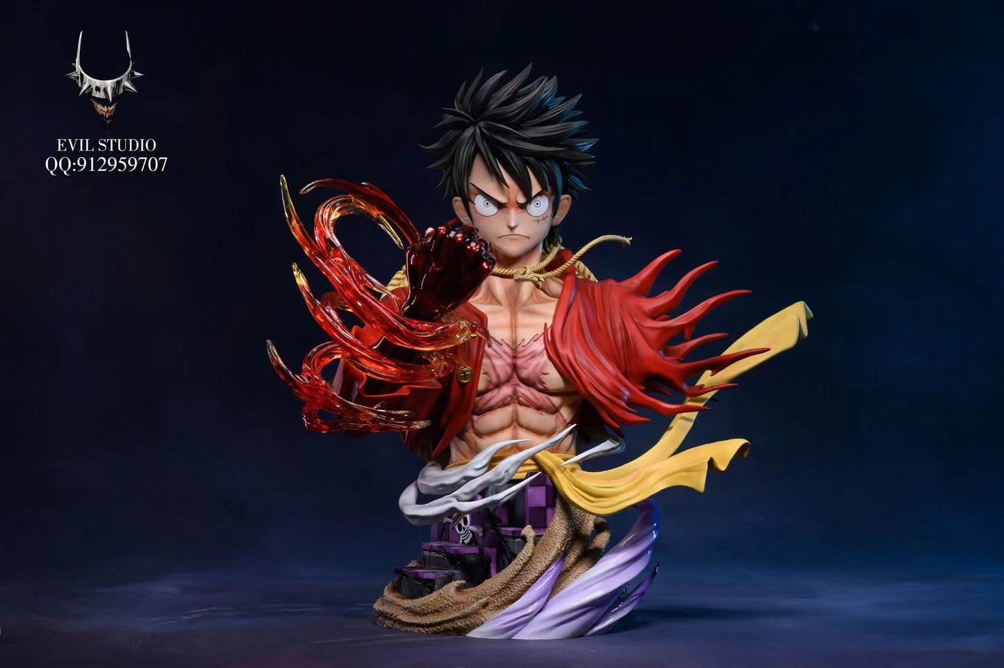 One Piece Evil Studio Monkey D. Luffy bust resin statue - main view