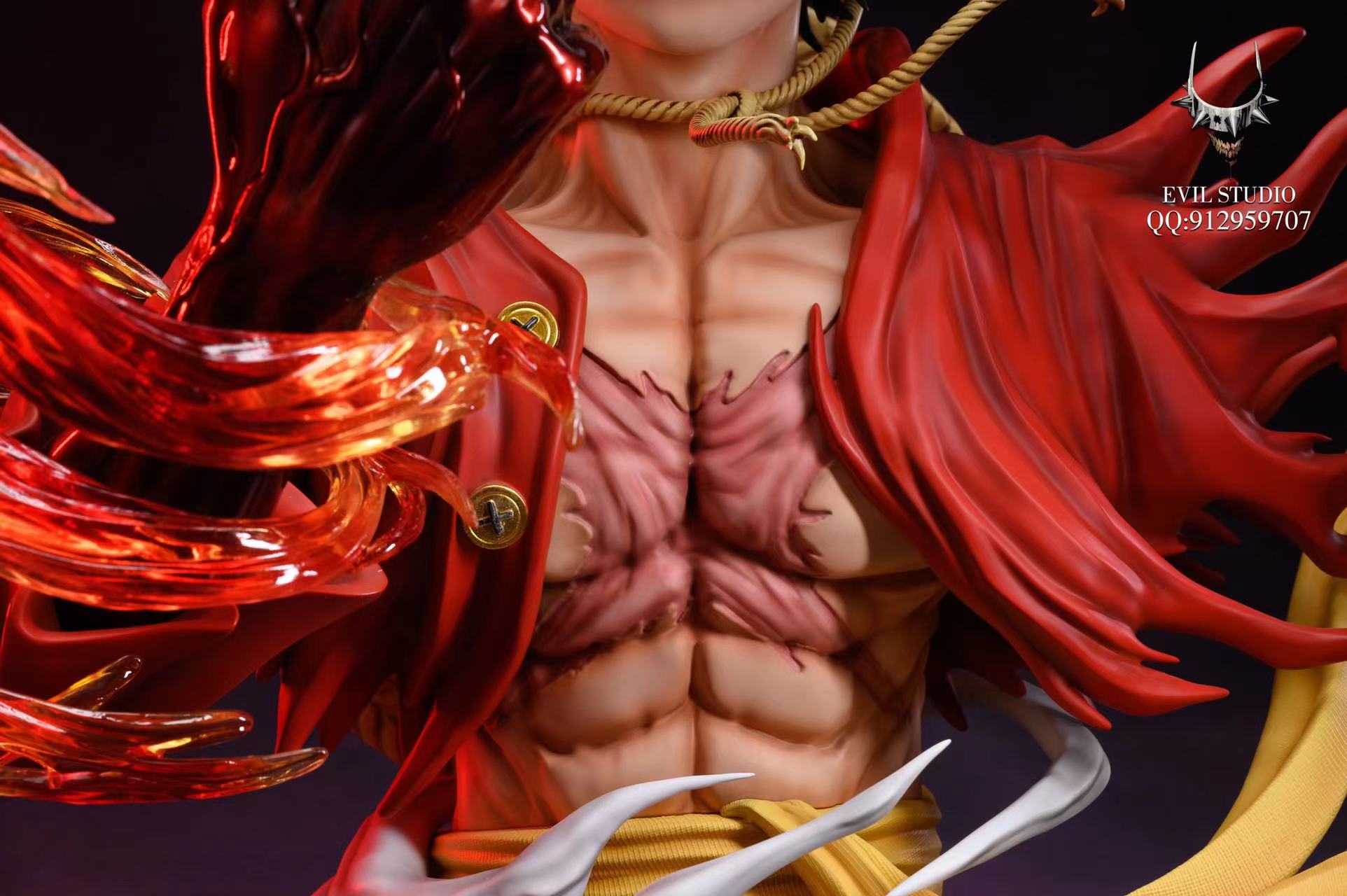 One Piece Evil Studio Monkey D. Luffy bust resin statue - side view
