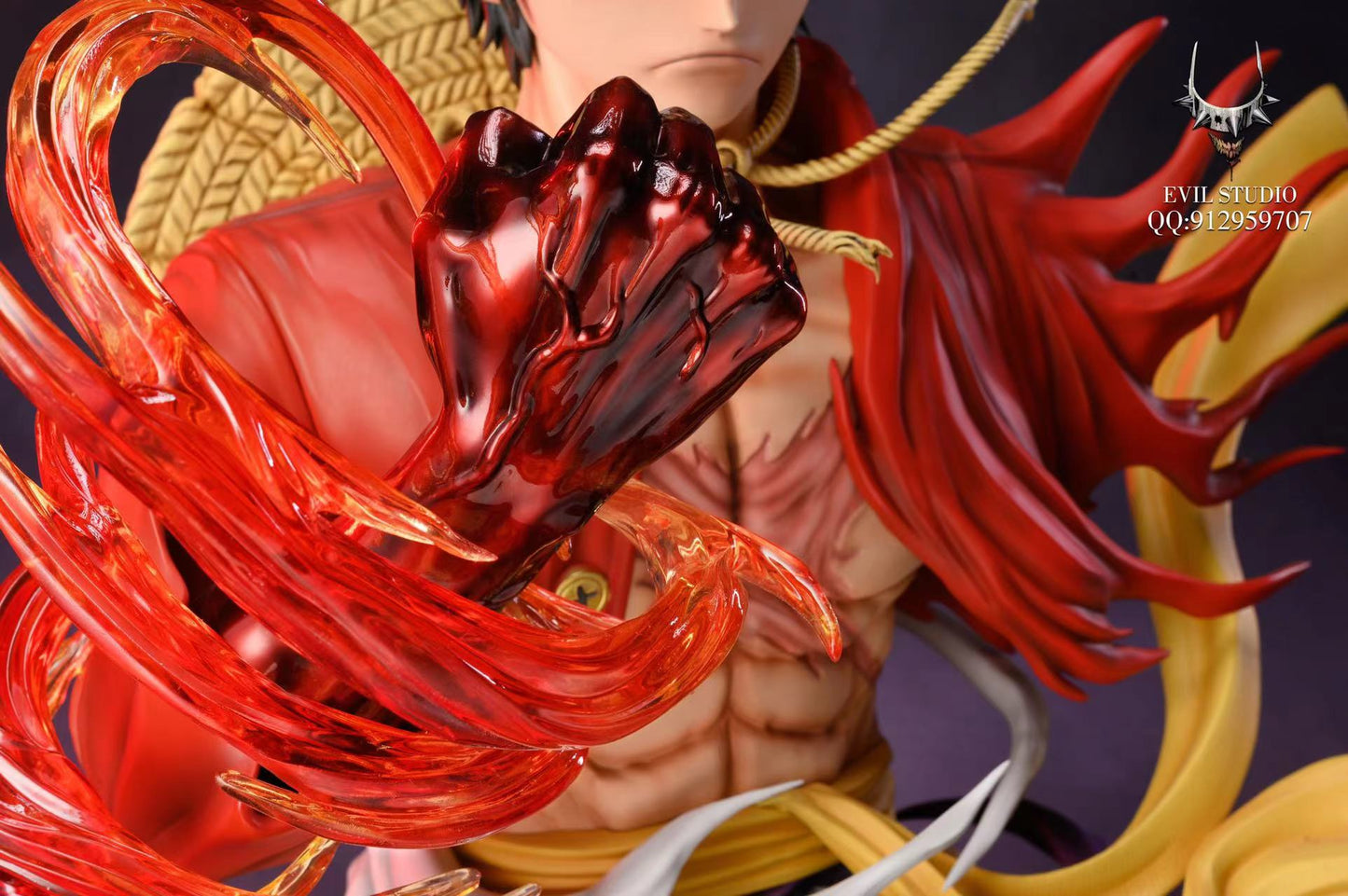One Piece Evil Studio Monkey D. Luffy bust resin statue - detail