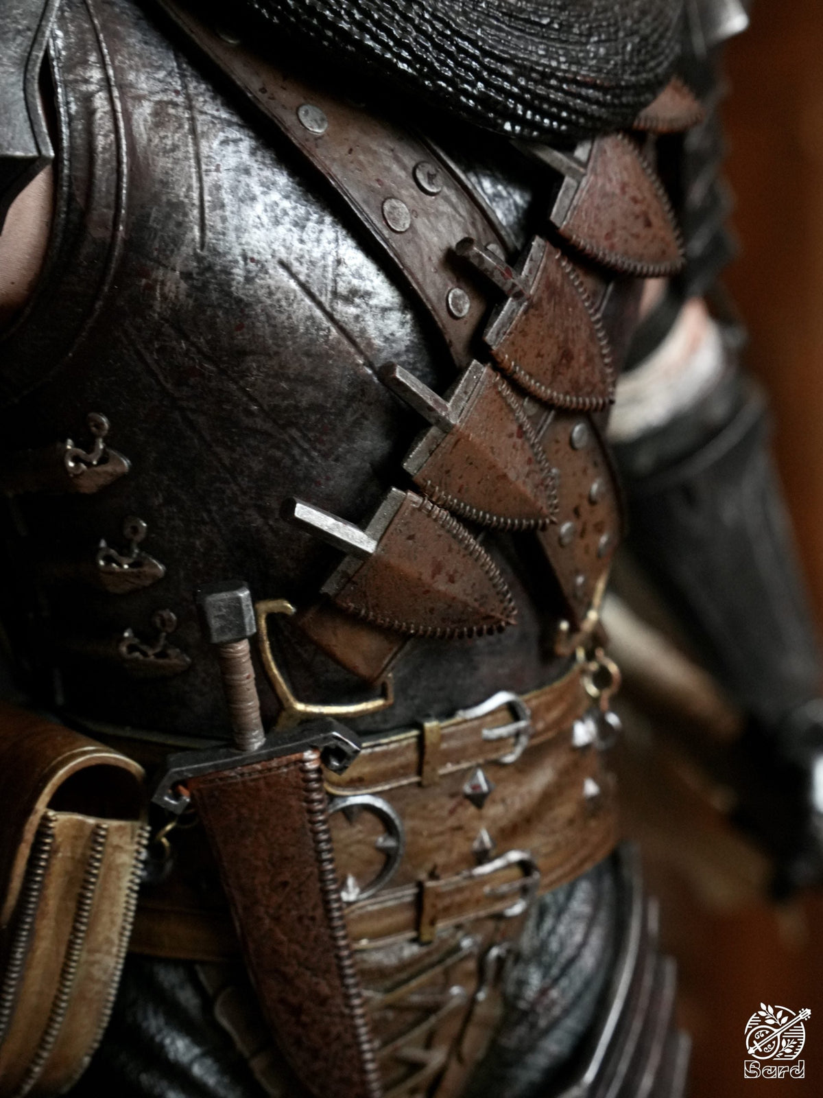 Guts and Casca statue full figure showing Dragonslayer sword and cloak
