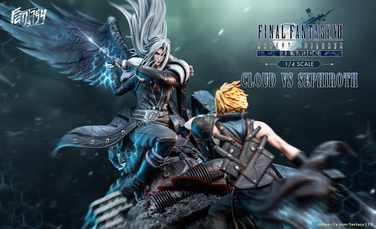 Fantasy Studio Cloud vs Sephiroth 1/4 resin statue, Sephiroth wing and lightning