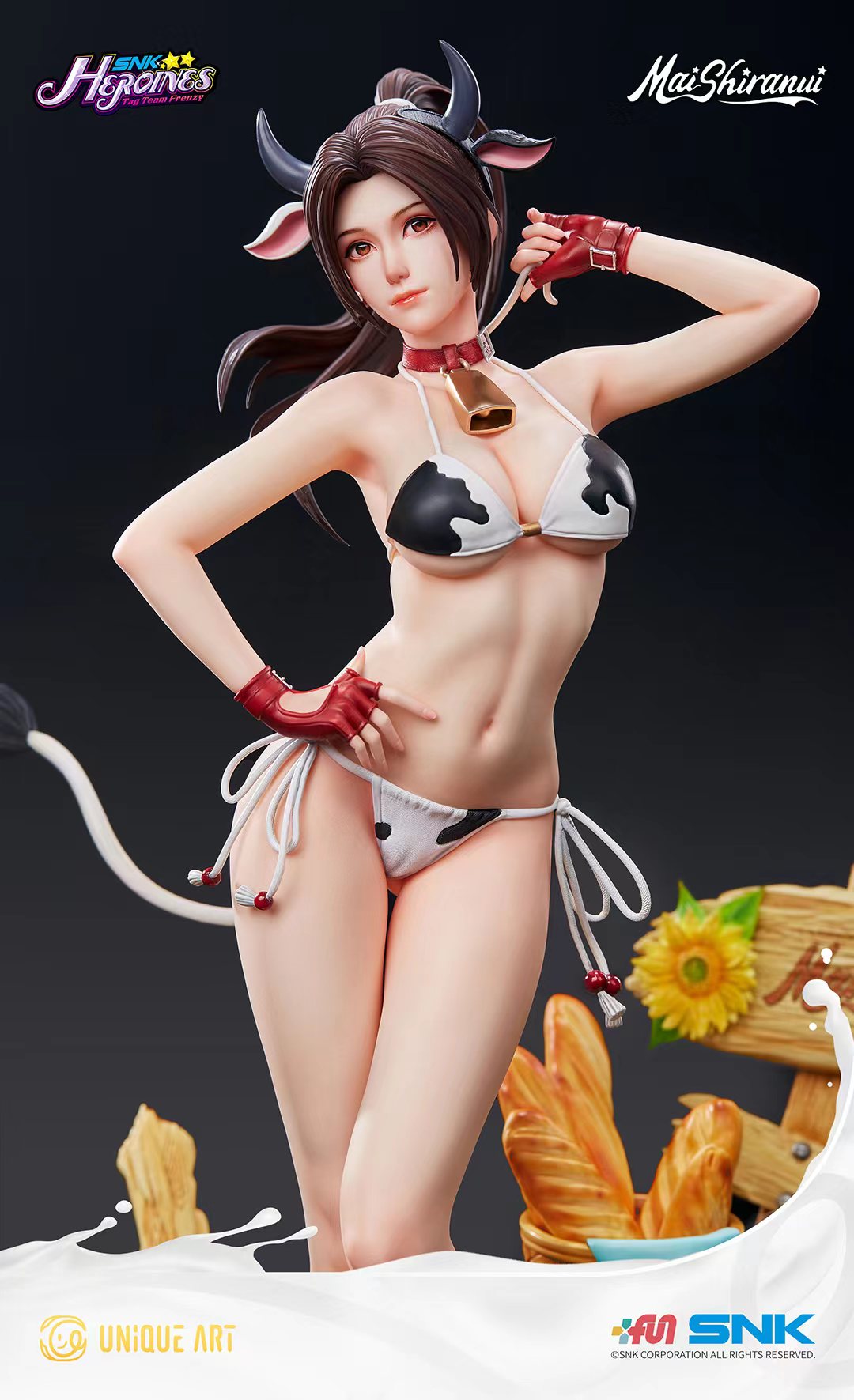 SNK Heroines Mai Shiranui 1/4 scale statue - base detail