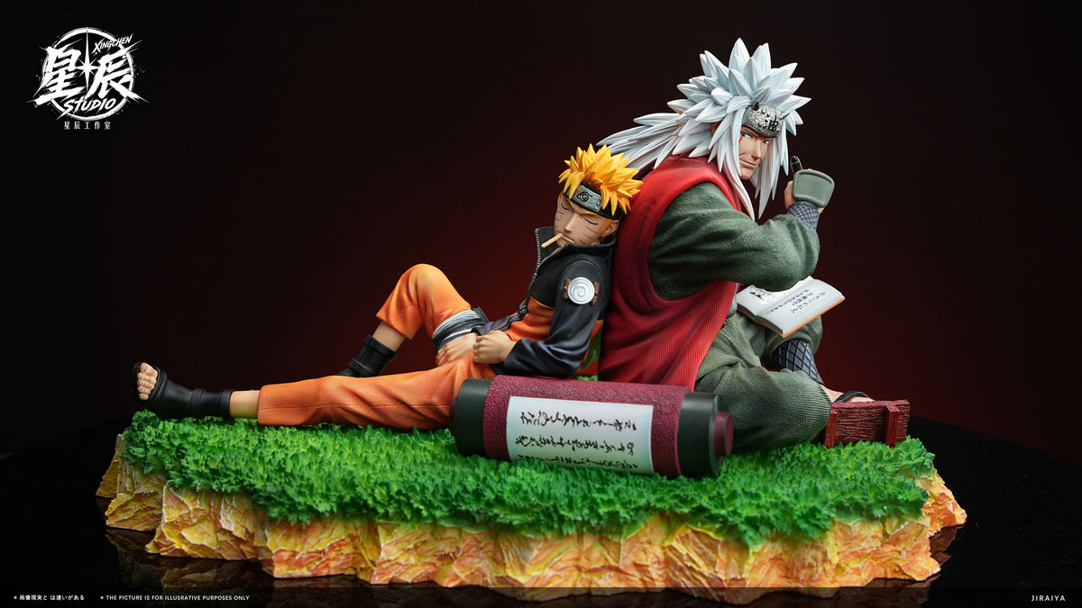 Naruto - Xing Chen Studio Jiraiya and Naruto 1/6 resin statue - rear view - DaWeebStop