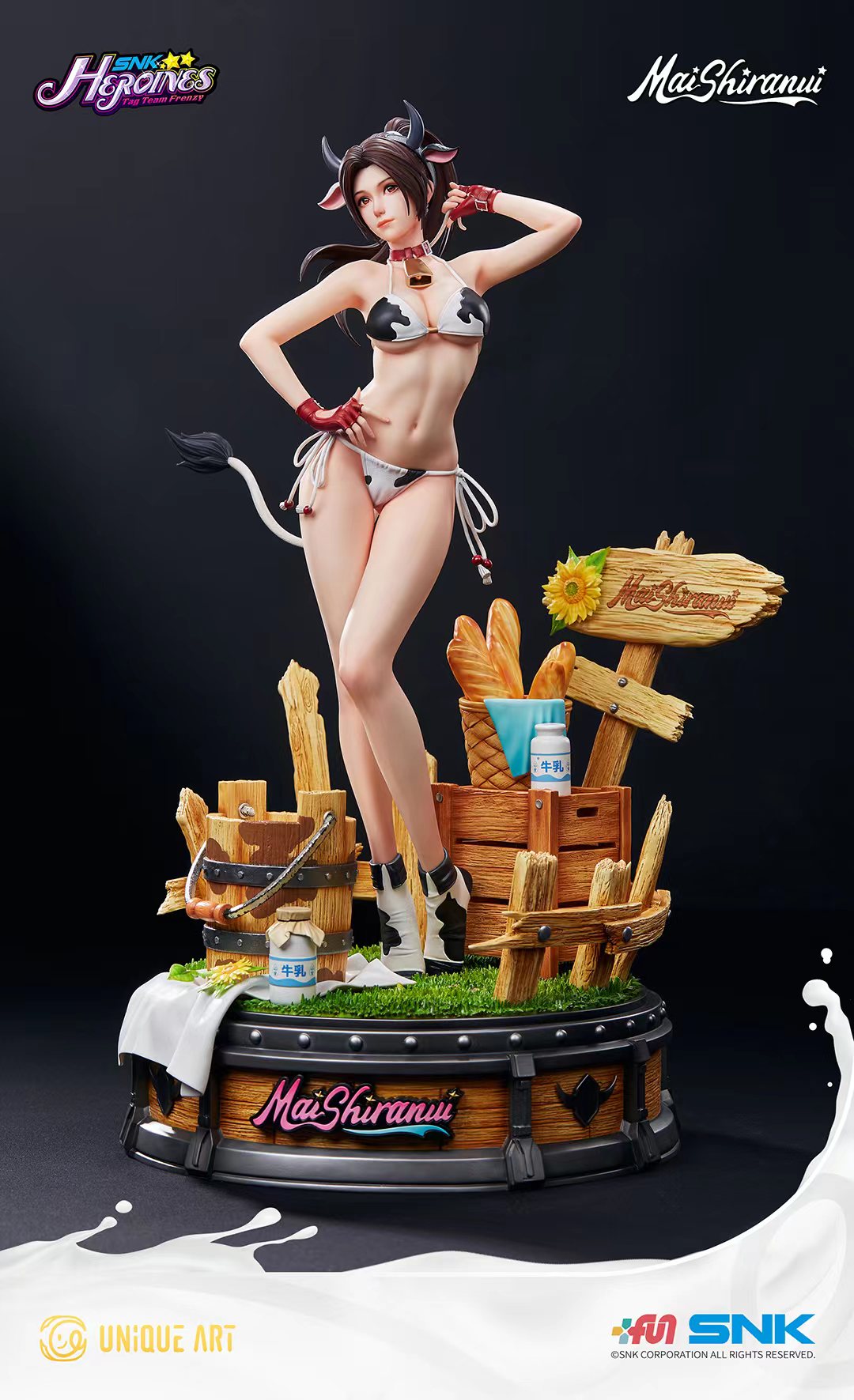 SNK Heroines Mai Shiranui 1/4 scale statue - side view