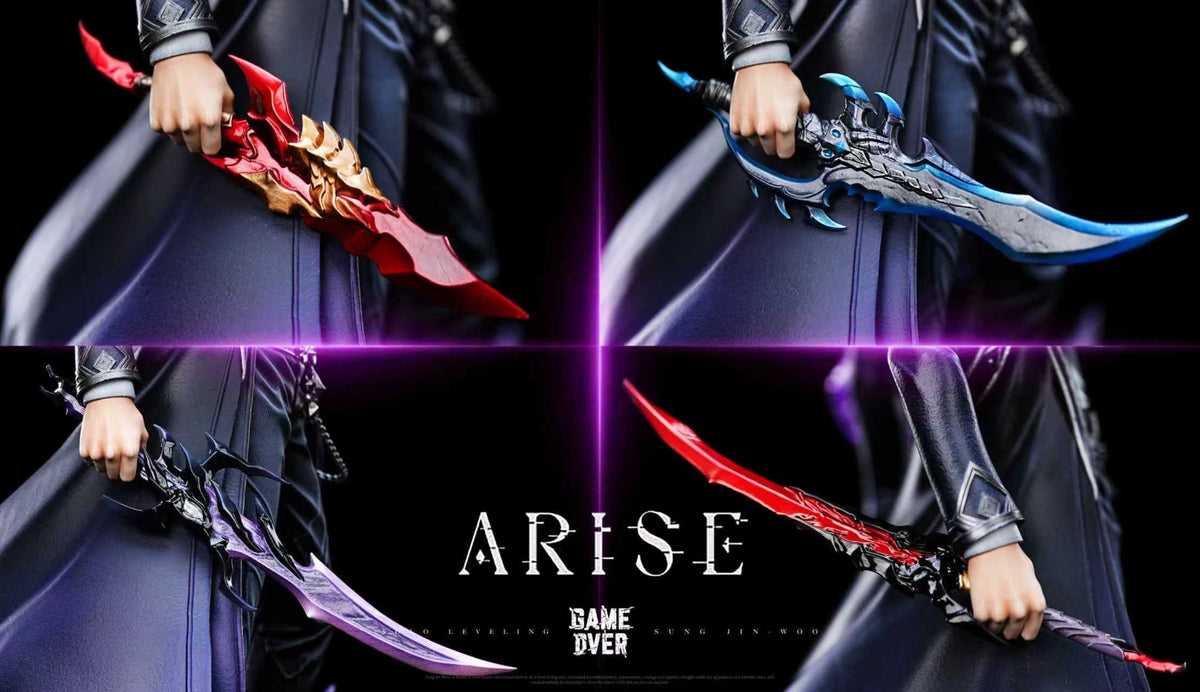 Solo Leveling Game Over Studio Sung Jin Woo 1/6 LED resin statue - interchangeable weapons