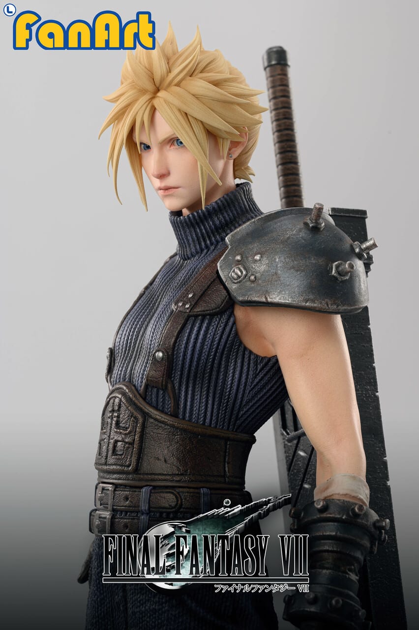 Fanart Studio Cloud Strife 1/3 statue detail