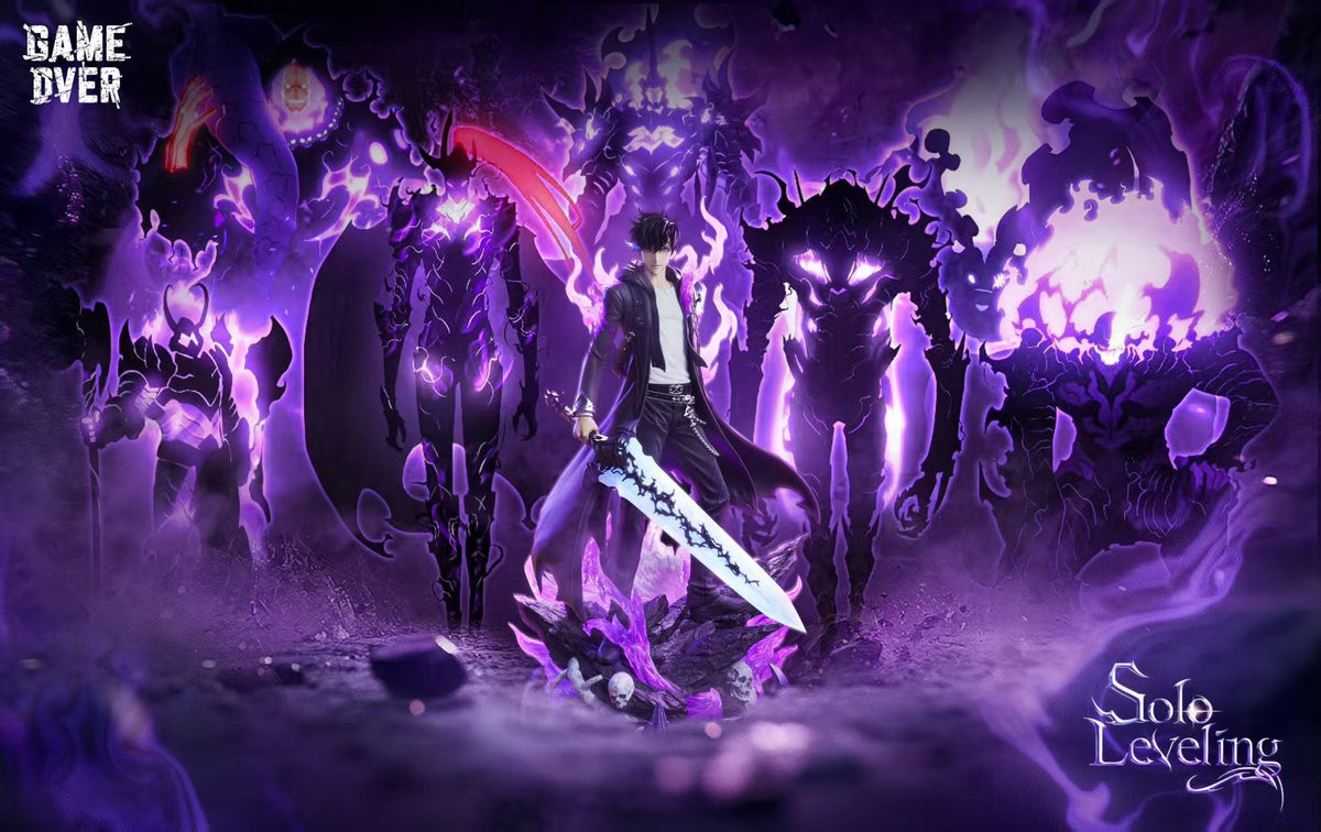 Solo Leveling Game Over Studio Sung Jin Woo 1/6 LED resin statue - shadow army artwork