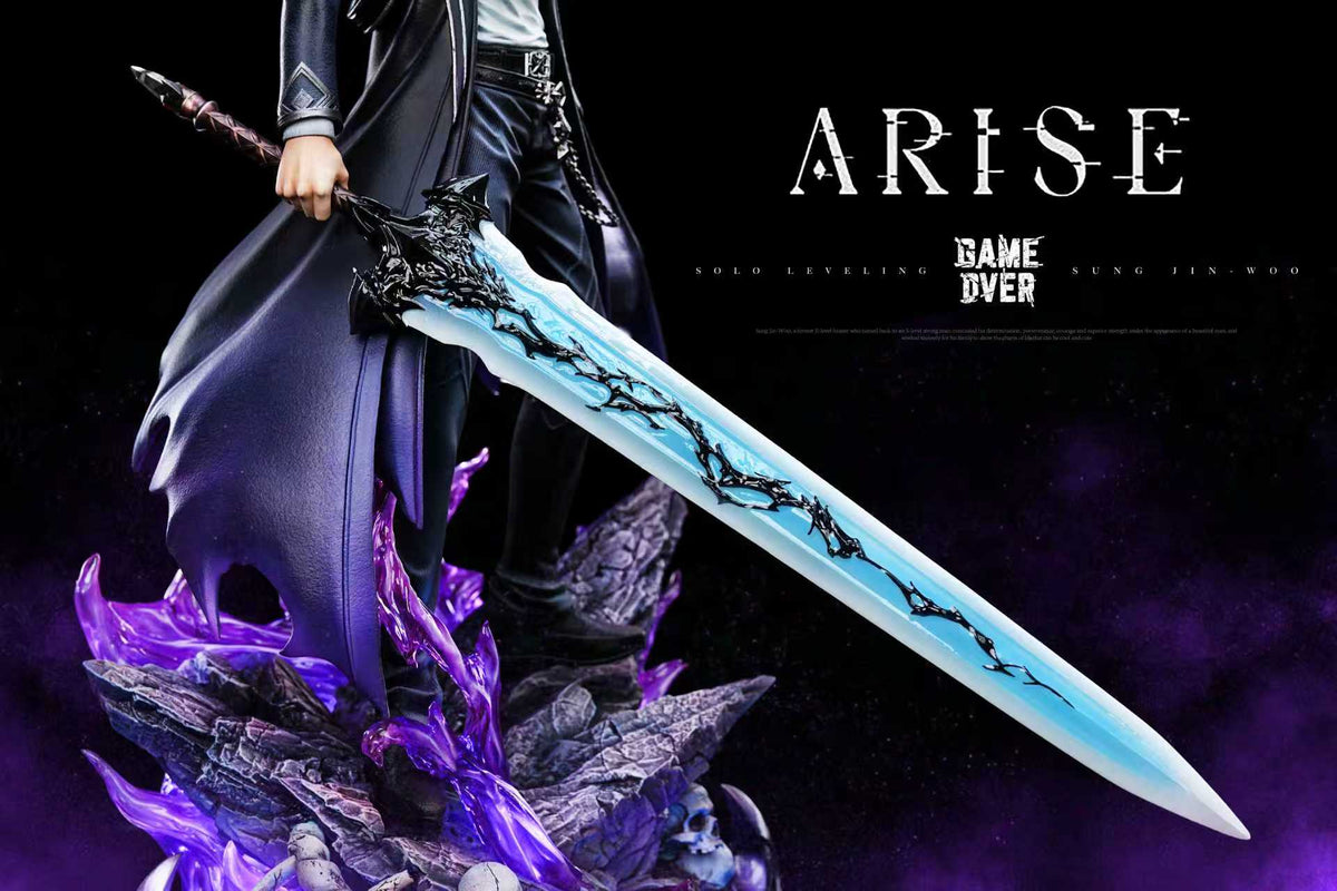 Solo Leveling Game Over Studio Sung Jin Woo 1/6 LED resin statue - sword detail