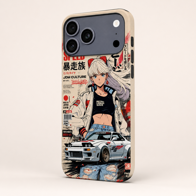 JDM Culture - Tokyo Nights Anime Girl Phone Case
