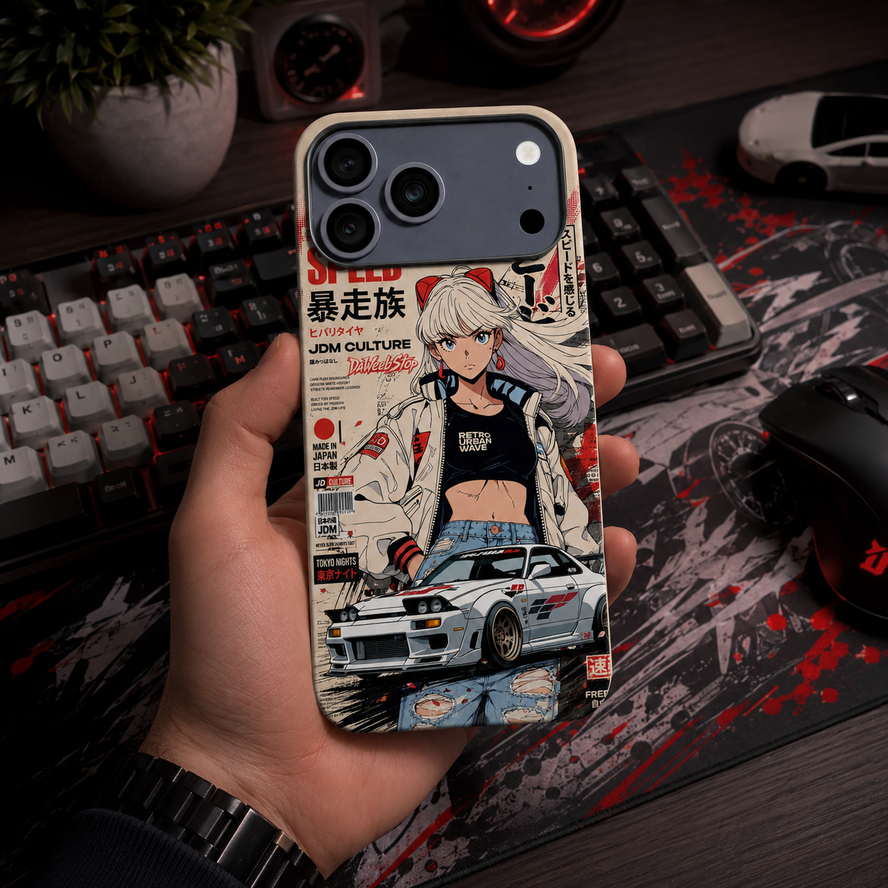 JDM Culture - Tokyo Nights Anime Girl Phone Case