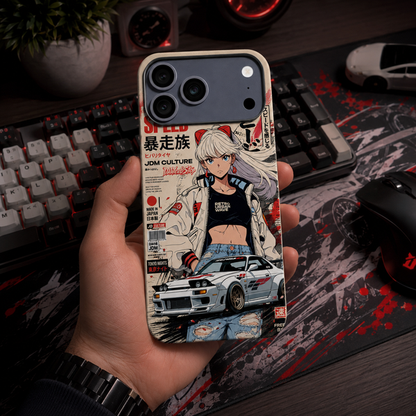JDM Culture - Tokyo Nights Anime Girl Phone Case