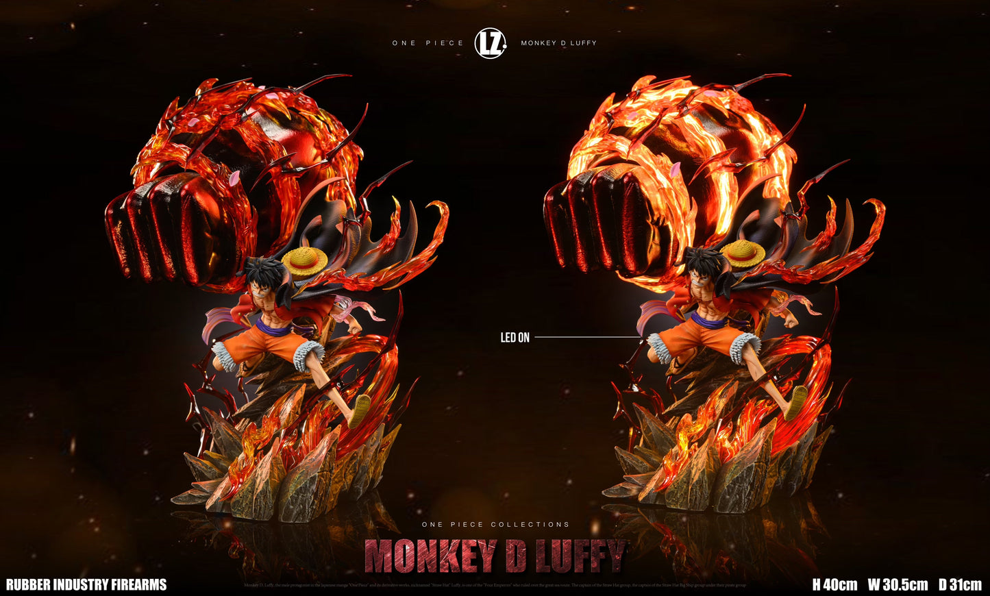 One Piece - LZ Studio Gear 3 Fire Fist Luffy (LED)