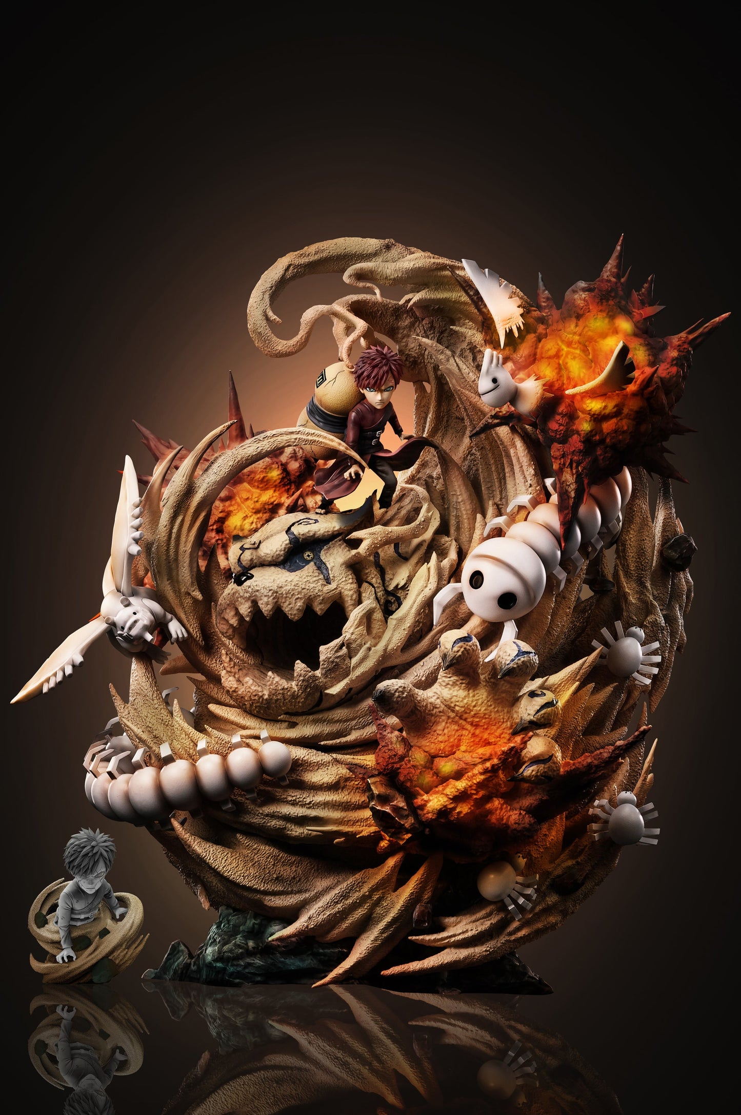 Naruto G5 Studio Gaara resin statue - side view