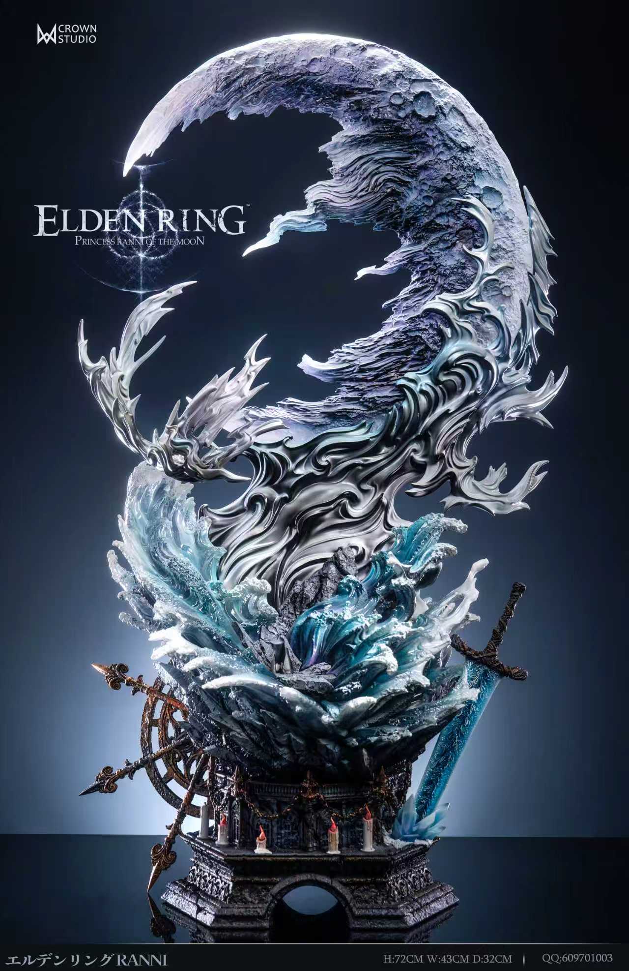 Elden Ring Crown Studio Ranni resin statue detail