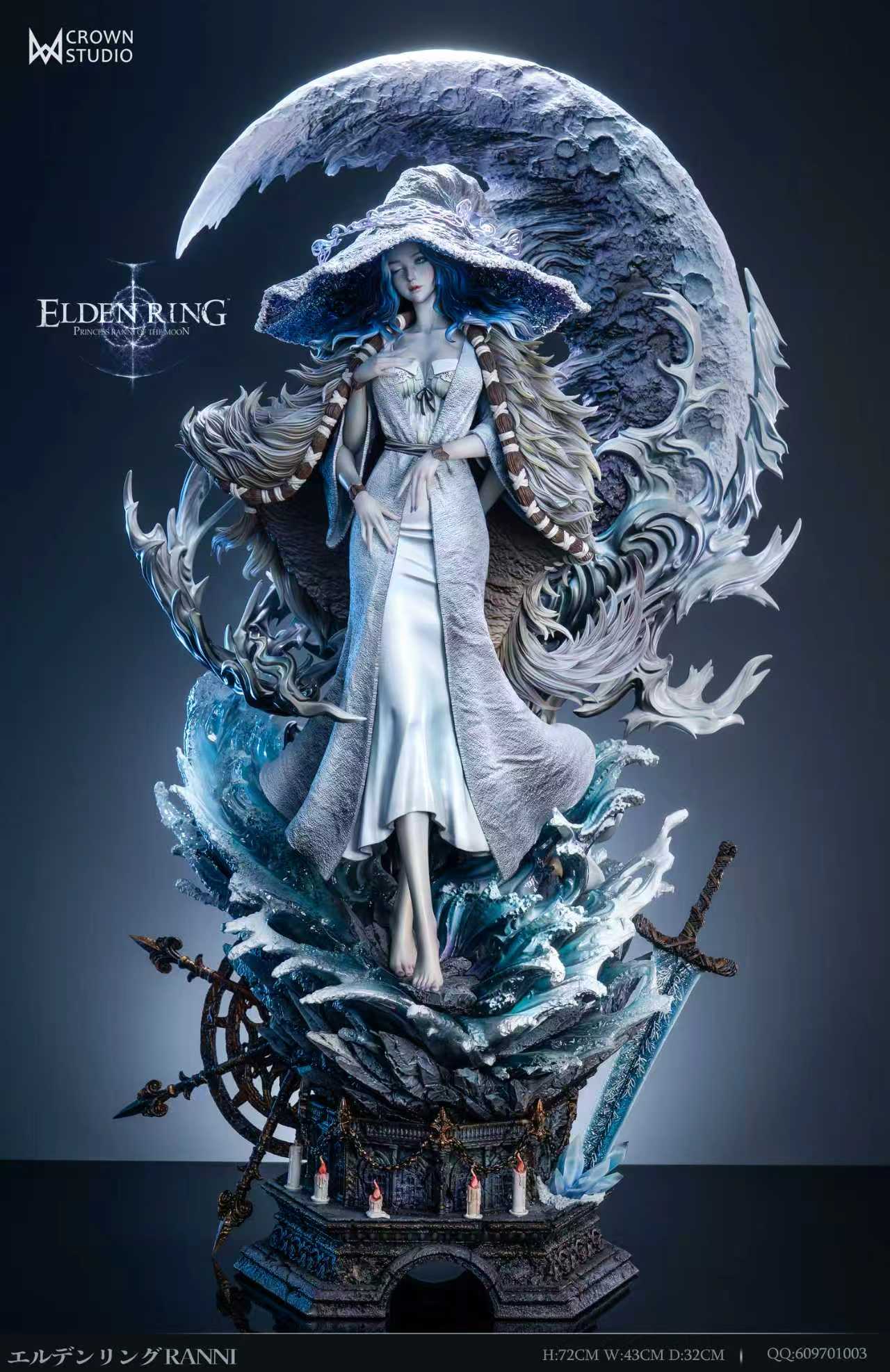 Elden Ring Crown Studio Ranni resin statue detail