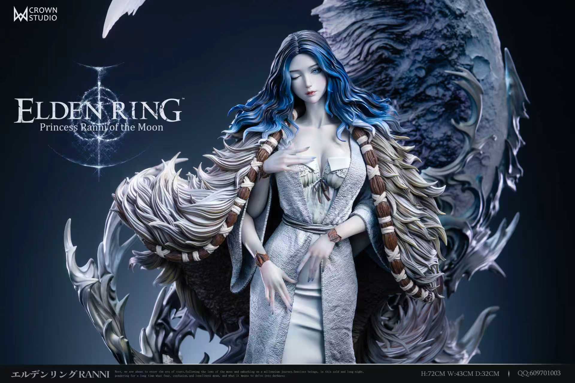 Elden Ring Crown Studio Ranni resin statue detail