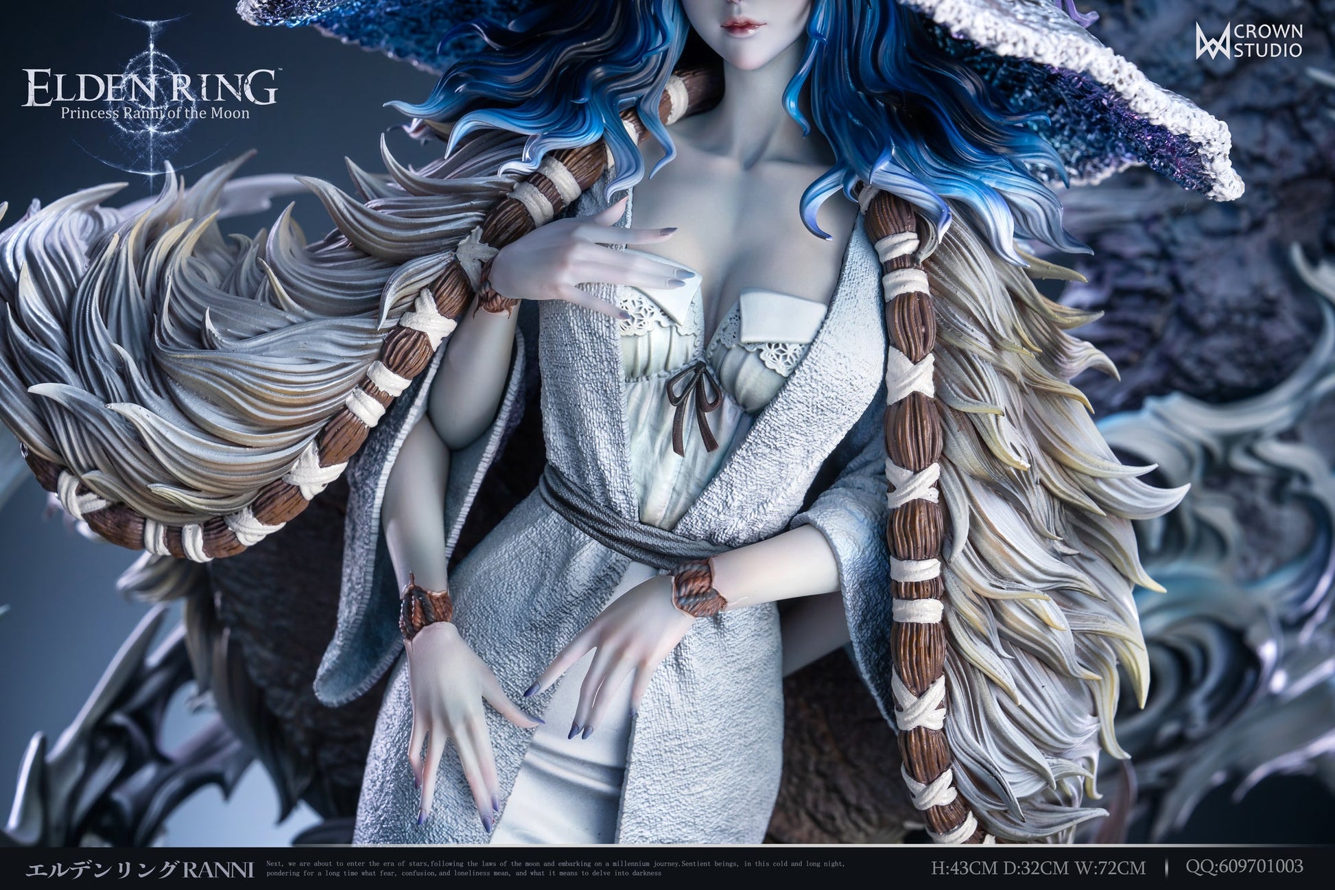 Elden Ring Crown Studio Ranni resin statue detail