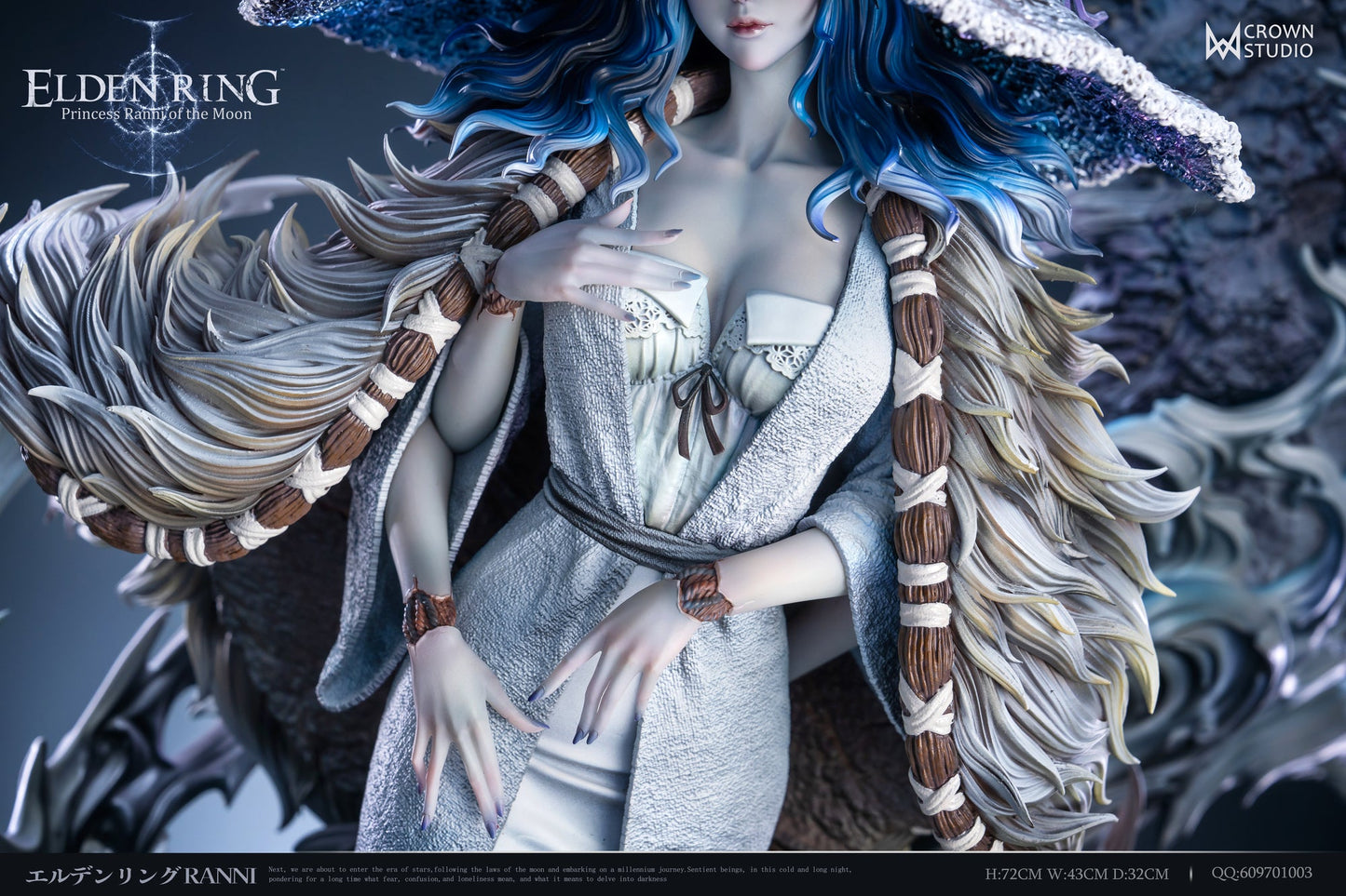 Elden Ring Crown Studio Ranni resin statue detail
