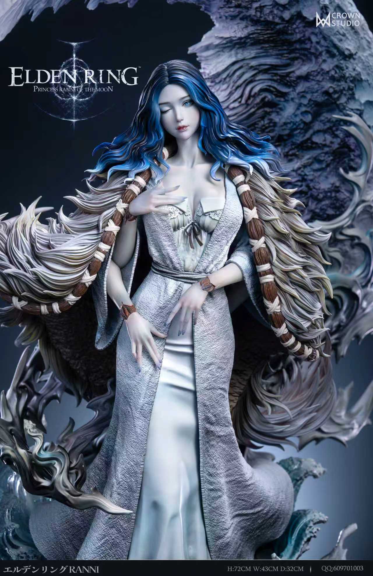 Elden Ring Crown Studio Ranni resin statue detail