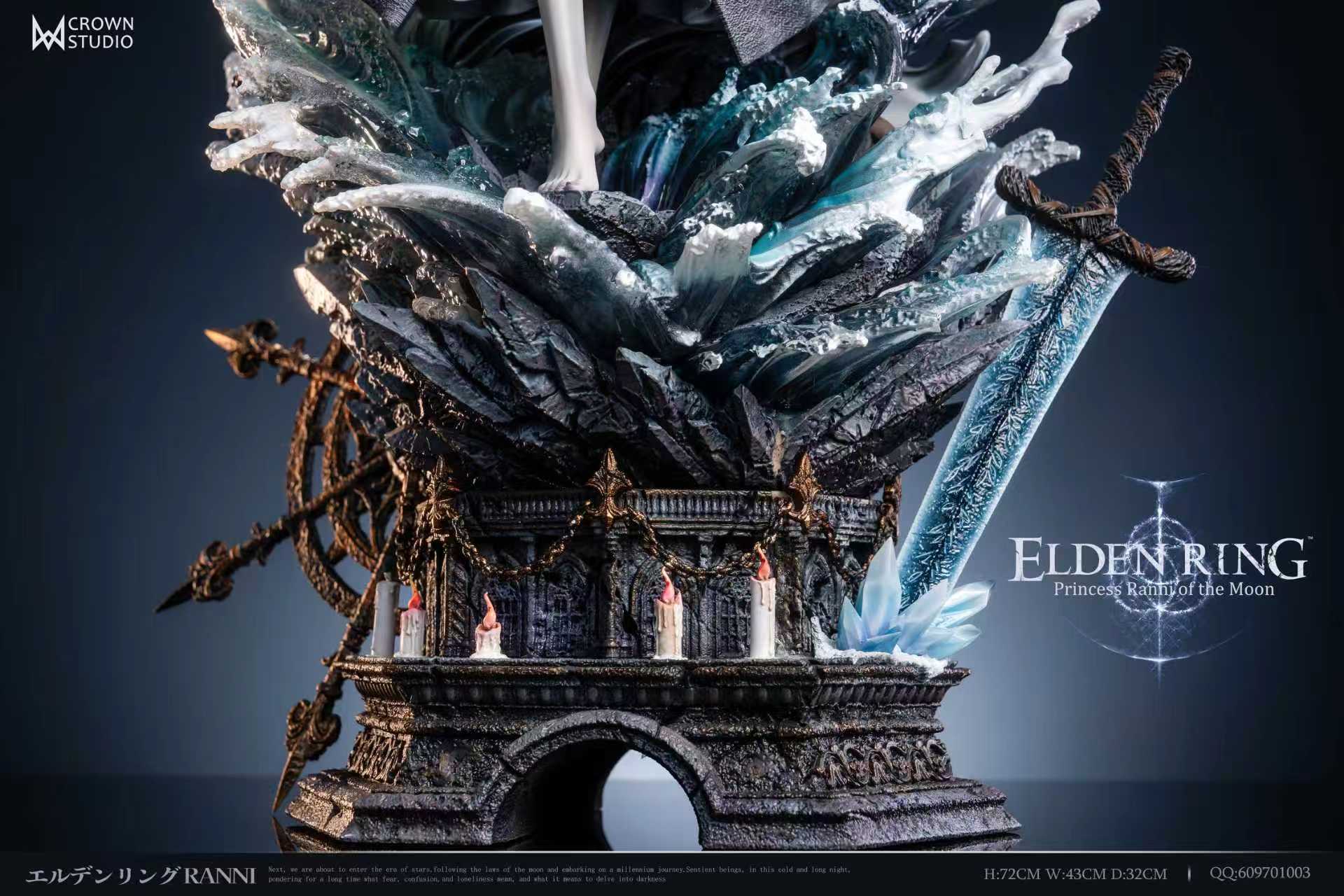 Elden Ring Crown Studio Ranni resin statue detail