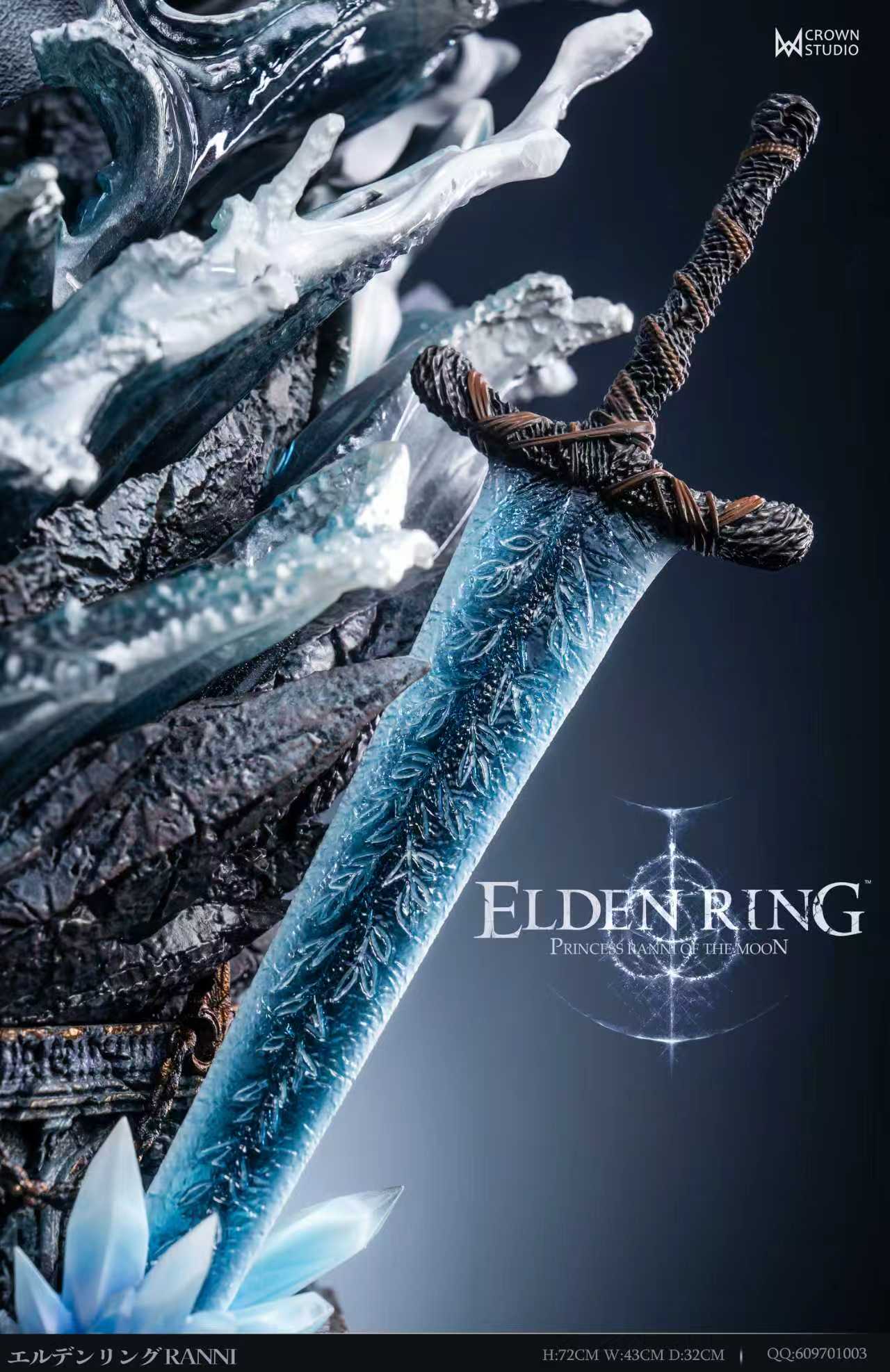 Elden Ring Crown Studio Ranni resin statue detail