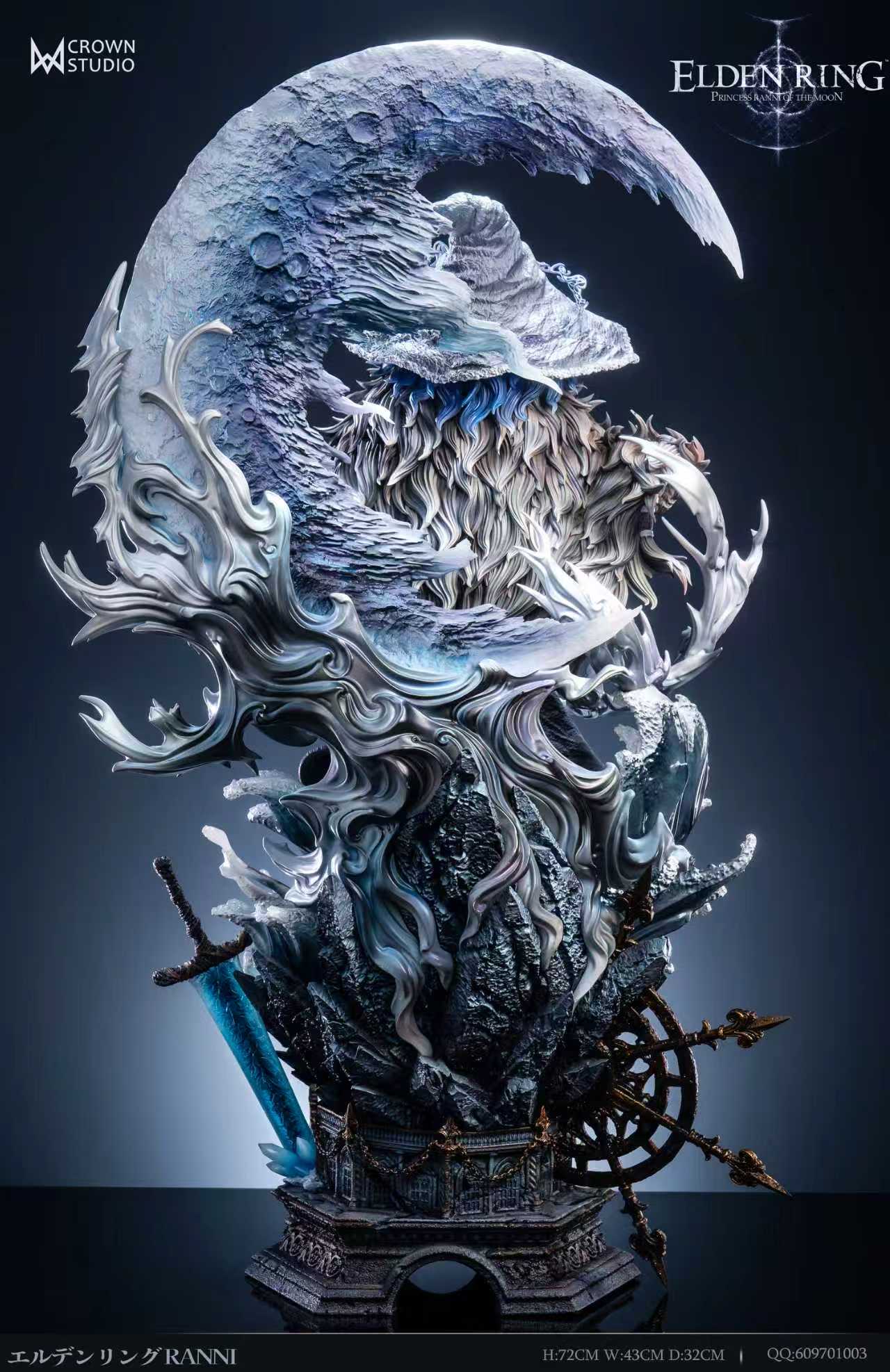 Elden Ring Crown Studio Ranni resin statue detail