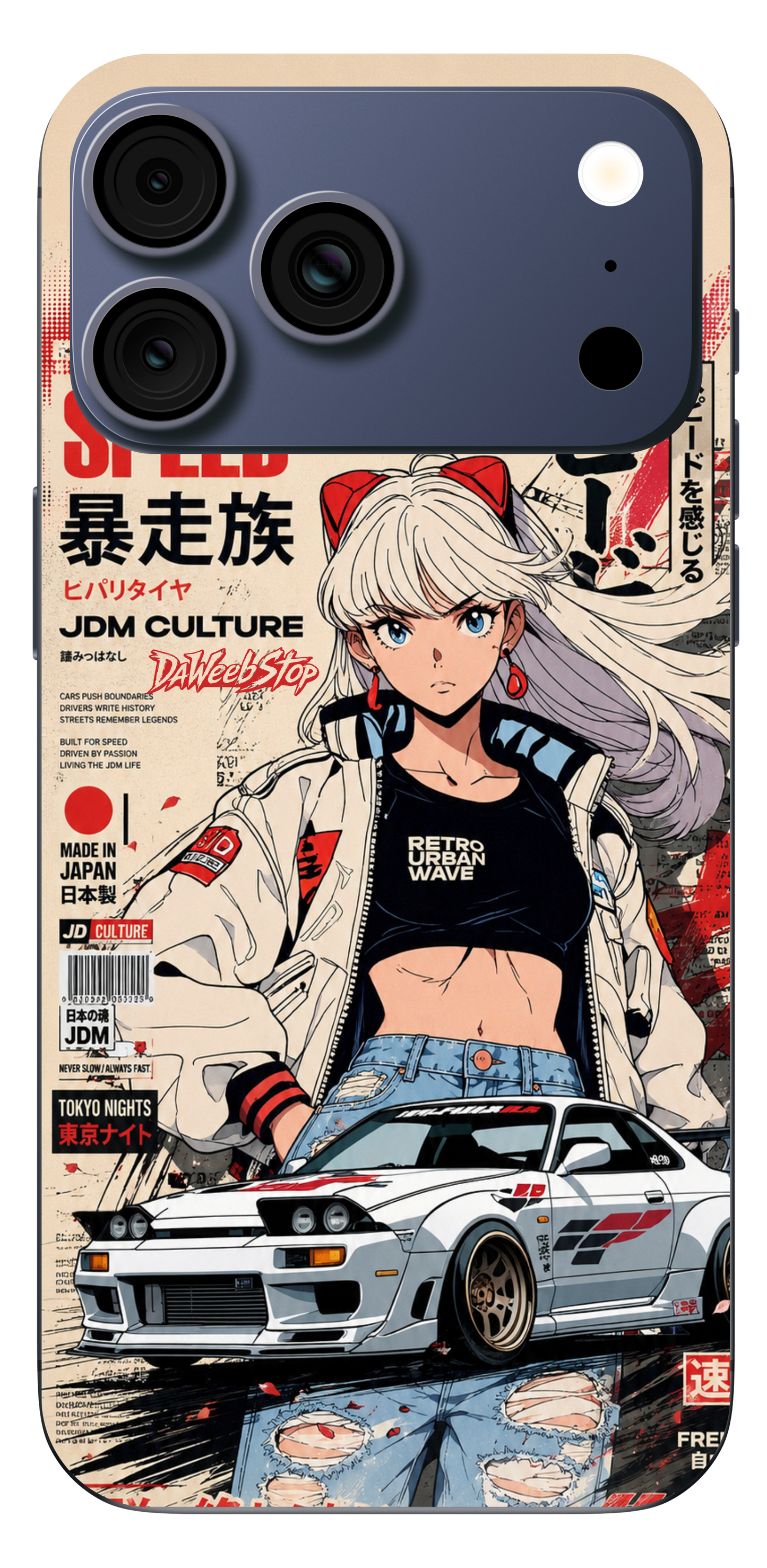 JDM Culture - Tokyo Nights Anime Girl Phone Case