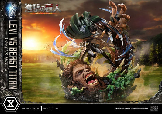 ATTACK ON TITAN - Prime 1 Studio Levi versus Beast Titan (EX)