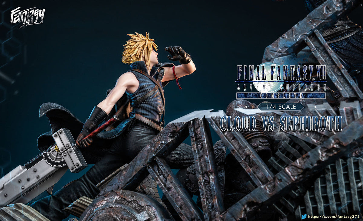 Cloud with Buster Sword on the ruined base