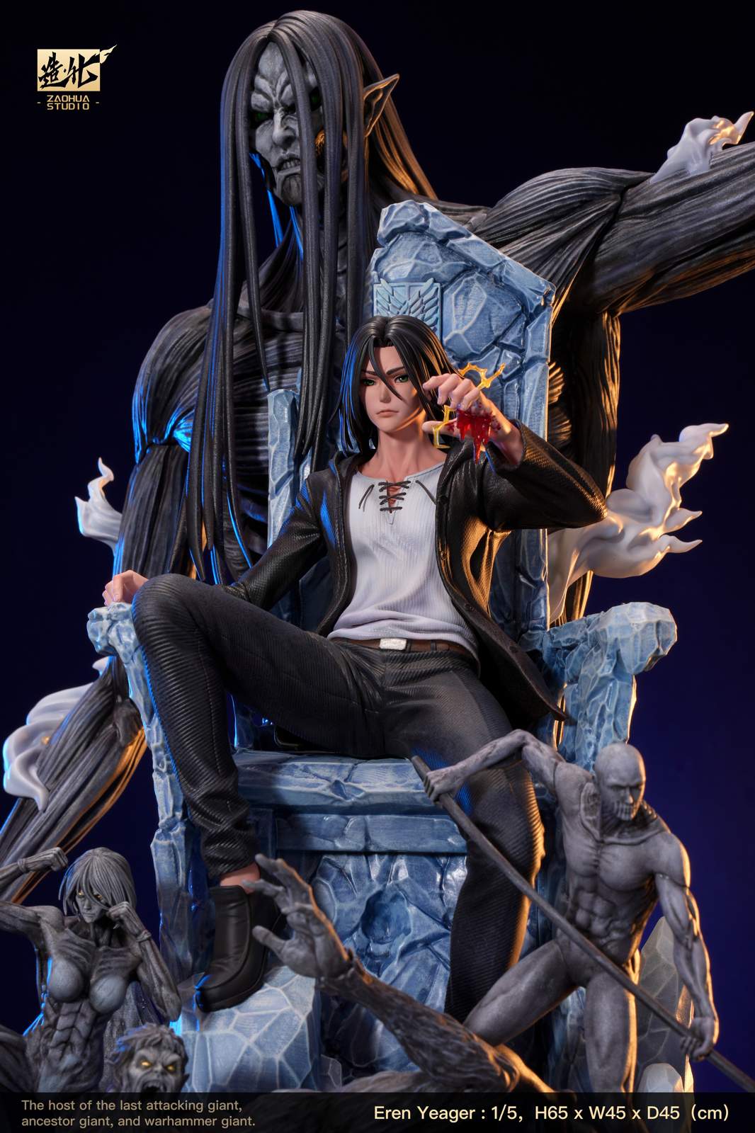 ATTACK ON TITAN - Eren Yeager on the Throne by ZaoHua Studio