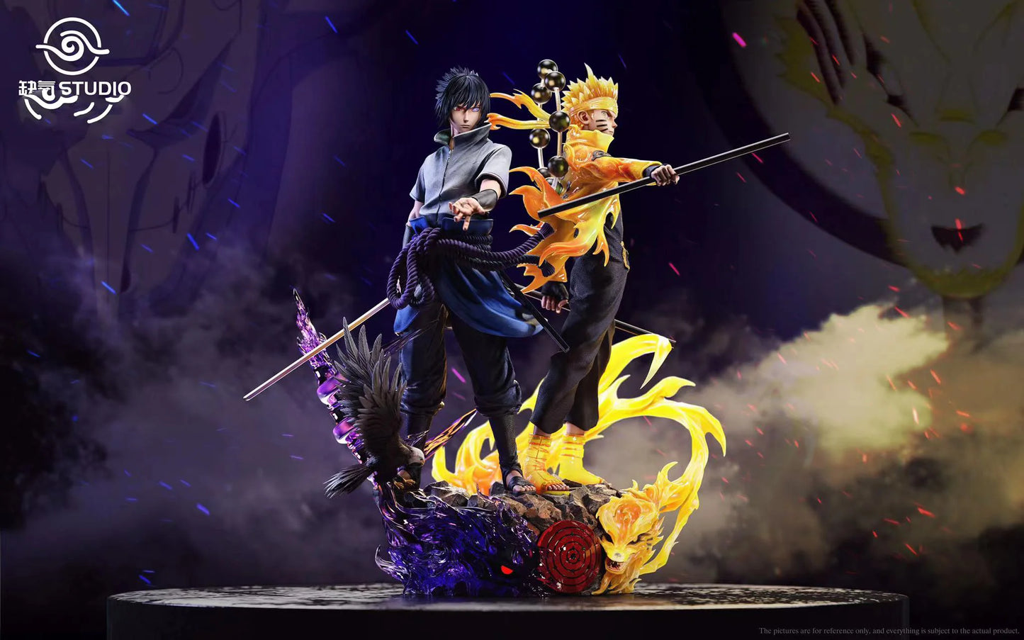 Naruto - QueYang Studio Uzumaki Naruto and Sasuke