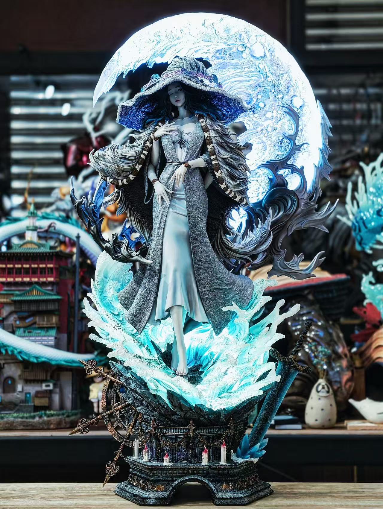 Elden Ring Crown Studio Ranni resin statue - main view