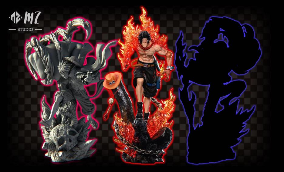 One Piece -  MZ Studio  Three Flame Brothers Red Luffy