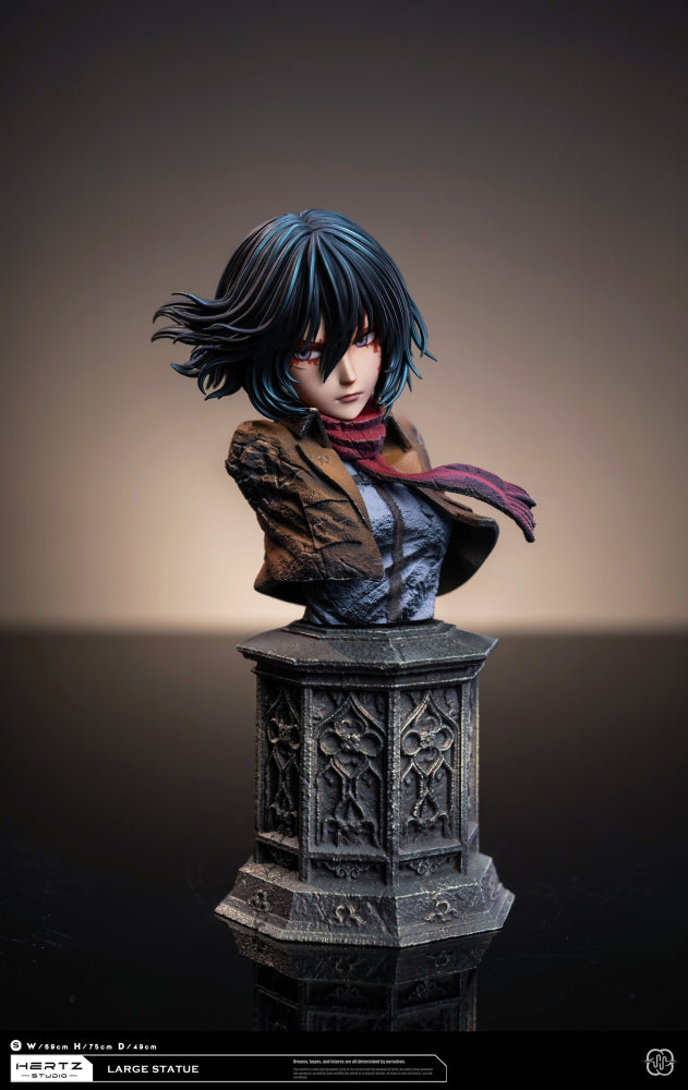 Replaceable Mikasa bust head on display base