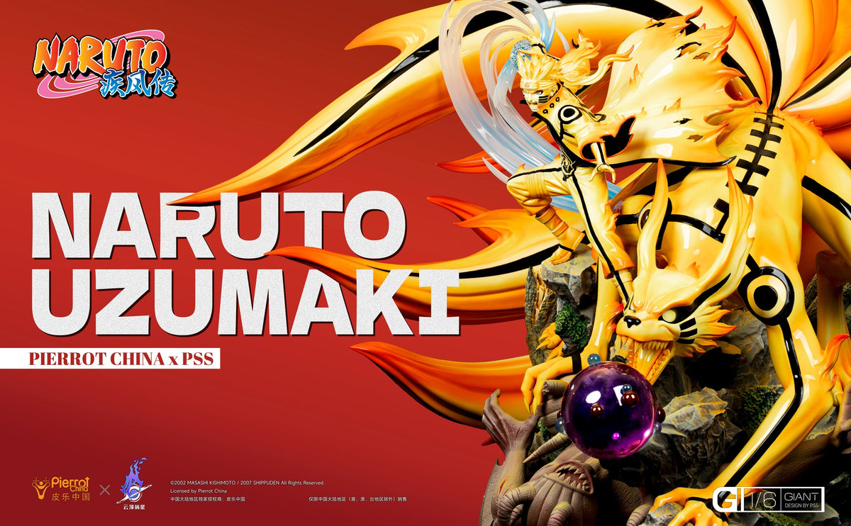 Pickstar Studio Naruto & Kurama Link Mode 1/6 resin statue LED base detail