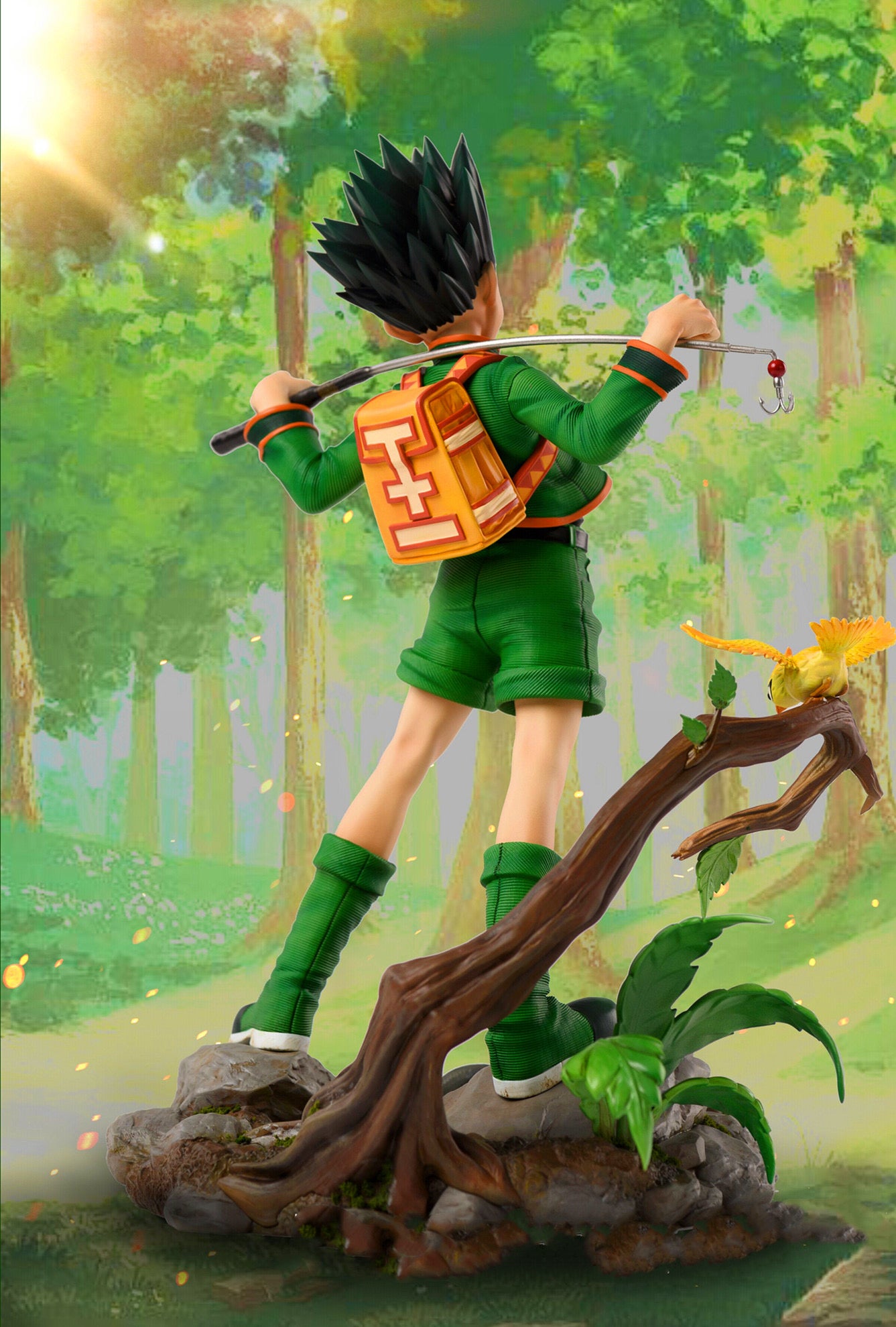 Studios: Stars Studios Character: GON. FREECSS Series: A Series of  Characters of Hunter X Hunter (SD Scale) Name of Work: Ep.1 GON. FREECSS  Dimensions: (H)21cm (W)22cm (L)22cm Scale of Item: SD Materi